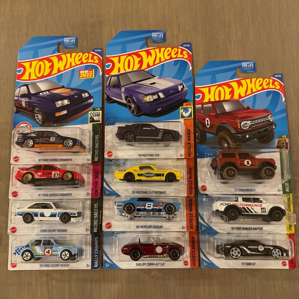 Hot Wheels Die-Cast Ford Car Collection